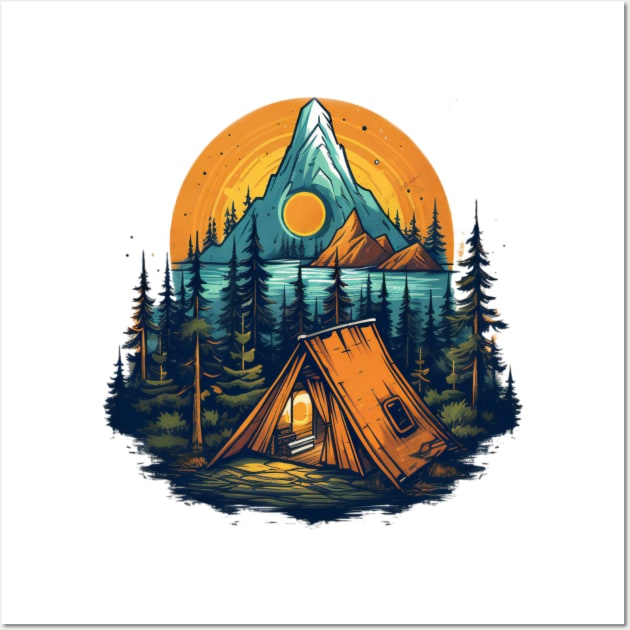 Camping Scene #12 Wall Art by Chromatic Fusion Studio